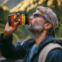 Uganda 4 in 1 Can Cooler Tumbler with Crested Crane and Rise and Shine Tribal Pattern Design