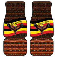 Uganda Car Mats with Crested Crane and Rise and Shine Tribal Pattern Design