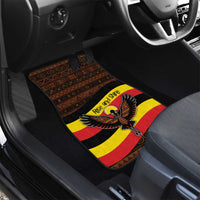 Uganda Car Mats with Crested Crane and Rise and Shine Tribal Pattern Design