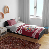 Latvia Bedding Set with National Coat of Arms and Traditional Folk Patterns