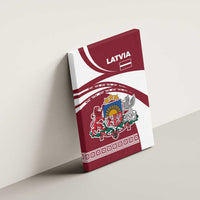 Latvia Canvas Wall Art with National Coat of Arms and Traditional Folk Patterns