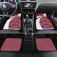 Latvia Car Mats with National Coat of Arms and Traditional Folk Patterns
