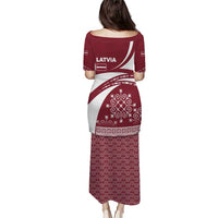 Latvia Puletasi with National Coat of Arms and Traditional Folk Patterns