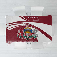 Latvia Tablecloth with National Coat of Arms and Traditional Folk Patterns