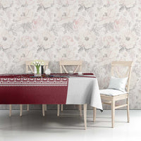 Latvia Tablecloth with National Coat of Arms and Traditional Folk Patterns