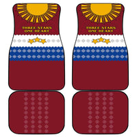 Latvia Car Mats with Three Stars Design and Traditional Pattern Details