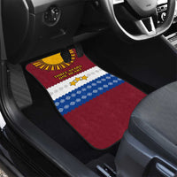 Latvia Car Mats with Three Stars Design and Traditional Pattern Details