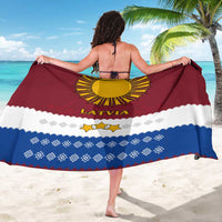 Latvia Sarong with Three Stars Design and Traditional Pattern Details
