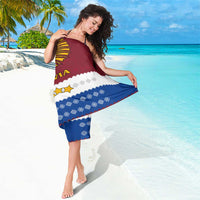 Latvia Sarong with Three Stars Design and Traditional Pattern Details