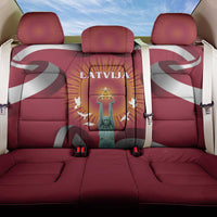 Latvia Back Car Seat Cover with Freedom Monument and Doves Graphic – 18 November 1918 Design