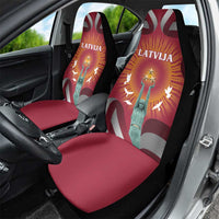 Latvia Car Seat Cover with Freedom Monument and Doves Graphic – 18 November 1918 Design