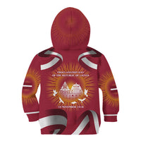 Latvia Kid Hoodie with Freedom Monument and Doves Graphic – 18 November 1918 Design