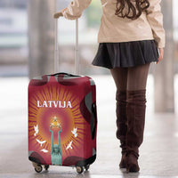 Latvia Luggage Cover with Freedom Monument and Doves Graphic – 18 November 1918 Design