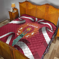 Latvia Quilt with Freedom Monument and Doves Graphic – 18 November 1918 Design
