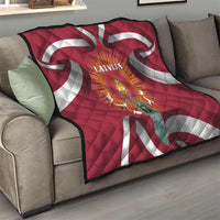 Latvia Quilt with Freedom Monument and Doves Graphic – 18 November 1918 Design