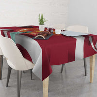 Latvia Tablecloth with Freedom Monument and Doves Graphic – 18 November 1918 Design