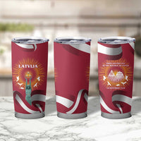 Latvia Tumbler Cup with Freedom Monument and Doves Graphic – 18 November 1918 Design