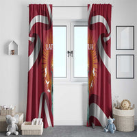 Latvia Window Curtain with Freedom Monument and Doves Graphic – 18 November 1918 Design