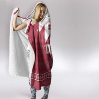 Latvia Hooded Blanket with National Coat of Arms and Knit Pattern – Three Stars One Heart Design