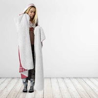 Latvia Hooded Blanket with National Coat of Arms and Knit Pattern – Three Stars One Heart Design