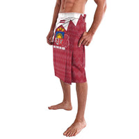 Latvia Lavalava with National Coat of Arms and Knit Pattern – Three Stars One Heart Design