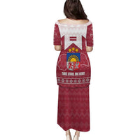 Latvia Puletasi with National Coat of Arms and Knit Pattern – Three Stars One Heart Design