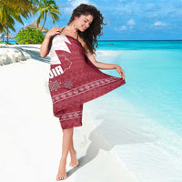 Latvia Sarong with National Coat of Arms and Knit Pattern – Three Stars One Heart Design