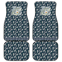 Latvia Car Mats with Margrietina Daisy and Ethnic Pattern – Latvia in Bloom Floral Design