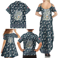 Latvia Family Matching Summer Maxi Dress and Hawaiian Shirt with Margrietina Daisy and Ethnic Pattern – Latvia in Bloom Floral Design