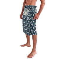 Latvia Lavalava with Margrietina Daisy and Ethnic Pattern – Latvia in Bloom Floral Design