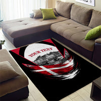 Personalized Denmark Viking Heritage Area Rug Nordic Nyhavn Cityscape With Grunge Flag And Longship Art