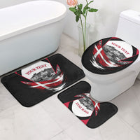 Personalized Denmark Viking Heritage Bathroom Set Nordic Nyhavn Cityscape With Grunge Flag And Longship Art