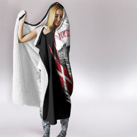 Personalized Denmark Viking Heritage Hooded Blanket Nordic Nyhavn Cityscape With Grunge Flag And Longship Art