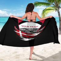Personalized Denmark Viking Heritage Sarong Nordic Nyhavn Cityscape With Grunge Flag And Longship Art