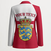 Personalized Denmark Coat Of Arms Blazer Danish Flag Heritage Graphic With Crown Symbolism