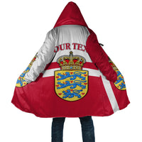 Personalized Denmark Coat Of Arms Cloak Danish Flag Heritage Graphic With Crown Symbolism