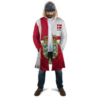 Personalized Denmark Coat Of Arms Cloak Danish Flag Heritage Graphic With Crown Symbolism
