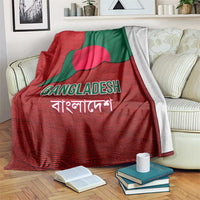 Bangladesh Blanket with National Flag Design and Bengali Script