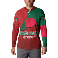 Bangladesh Button Sweatshirt with National Flag Design and Bengali Script