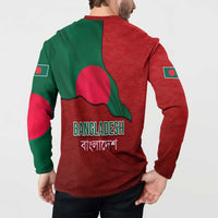 Bangladesh Button Sweatshirt with National Flag Design and Bengali Script