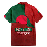 Bangladesh Family Matching Mermaid Dress and Hawaiian Shirt with National Flag Design and Bengali Script