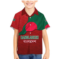 Bangladesh Family Matching Mermaid Dress and Hawaiian Shirt with National Flag Design and Bengali Script