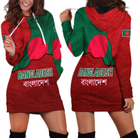 Bangladesh Hoodie Dress with National Flag Design and Bengali Script