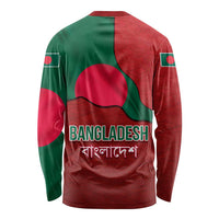 Bangladesh Long Sleeve Shirt with National Flag Design and Bengali Script