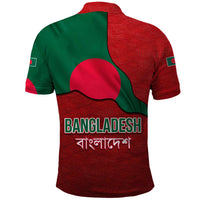 Bangladesh Polo Shirt with National Flag Design and Bengali Script