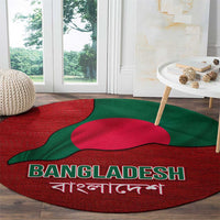 Bangladesh Round Carpet with National Flag Design and Bengali Script