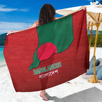 Bangladesh Sarong with National Flag Design and Bengali Script