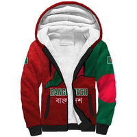 Bangladesh Sherpa Hoodie with National Flag Design and Bengali Script