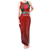 Bangladesh Tank Maxi Dress with National Flag Design and Bengali Script