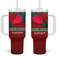 Bangladesh Tumbler With Handle with National Flag Design and Bengali Script